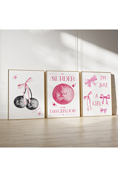 Vinca Prints 3'lü Poster Seti, Estetik Duvar Posteri, Çerçevesiz Poster