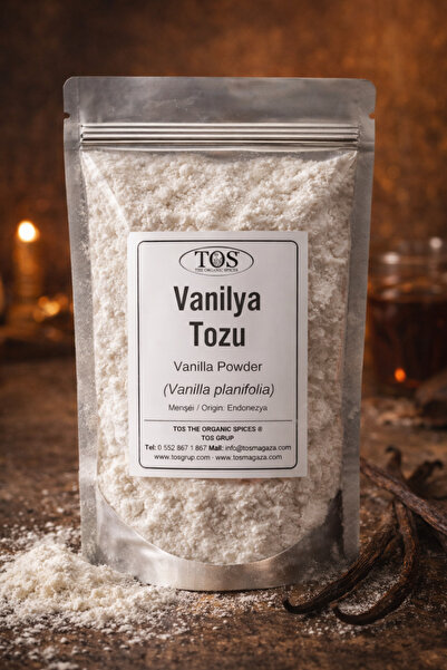 TOS The Organic Spices Vanilya Tozu 100 gr (1. Kalite) Vanilla planifolia / V...