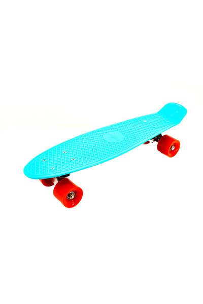 Maxtar Chase skateboard, turquoise with red, 57x15 cm