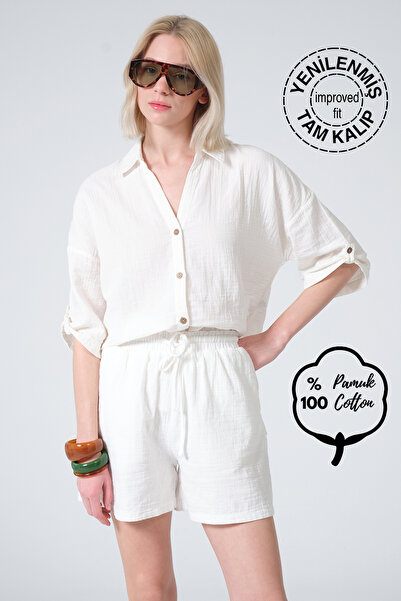 Maule 100% pamuk Muslin tkanina, udobna kroj Elastična vezica Sa džepovima Že...