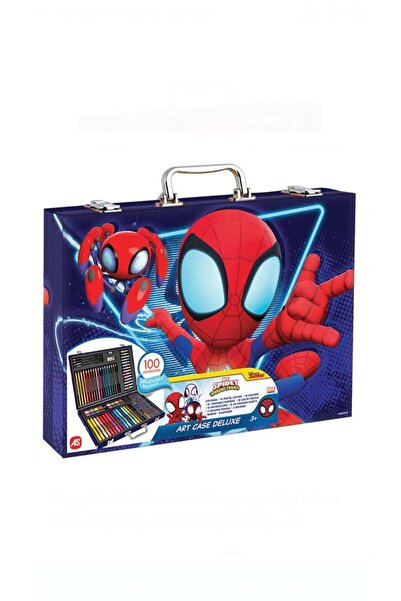 Örümcek Adam 100 Parça Deluxe Boyama Seti HappiHobbi Çantalı Sanat Seti