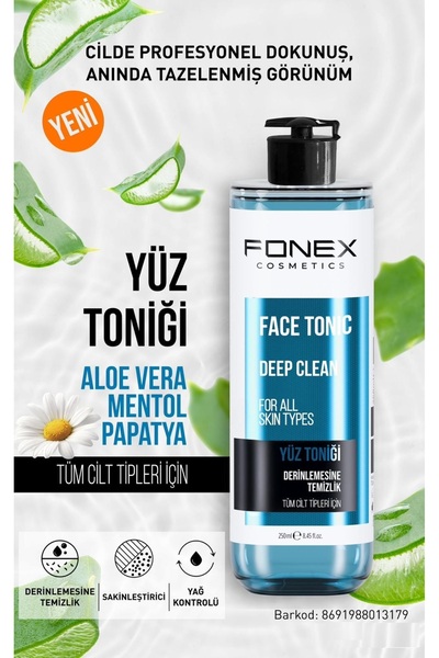 Fonex Barber Yüz Temizleme Tonik 250ml