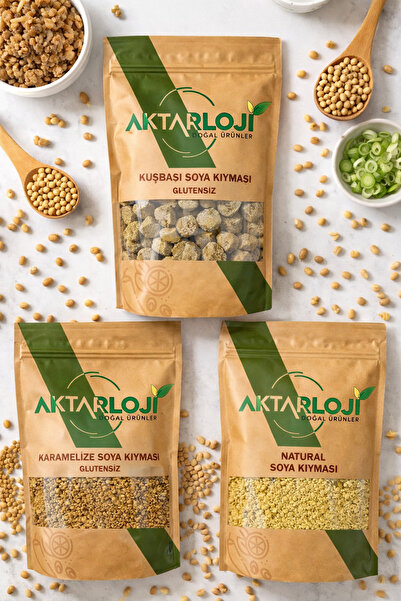 aktarloji 3 lü Soya Seti 500 Gr Soya Kuşbası + 500 Gr Karamelize Soya Kıyması...