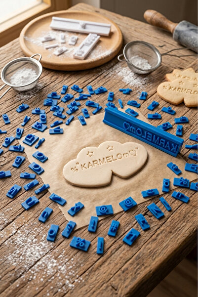 Karmelom Studio Italic Font Letter and Number 86 Piece Stampa Printing Set - ...