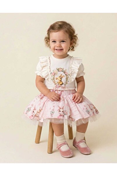ministok Stella Baby Girl T-Shirt - Skirt Set