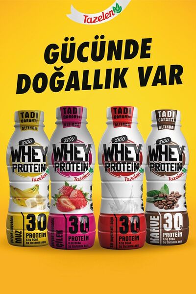 Kaanlar Tazelen 30 Gr Çilekli Whey Protein 6 Adet Doğal Protein Kaynağı