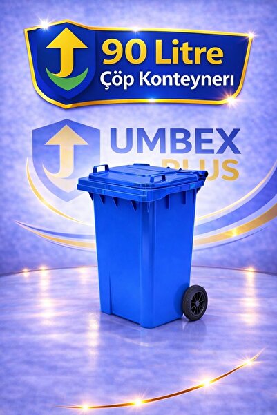 UMBEX PLUS Atık Plastik Çöp Konteyneri 90 Litre Plastik Konteyner - A Isıya K...