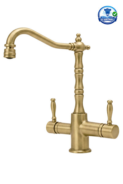 DUREVO Su Aritmali Rustic Vintage Kitchen Faucet Zen Design - Swivel Head Fea...