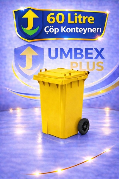 UMBEX PLUS Umbex Plastik Çöp Konteyneri 60 Litre Plastik Konteyner - A Isıya ...