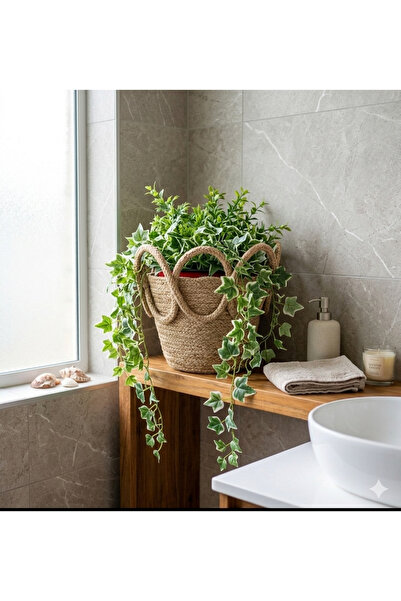 bayram taşcıoğlu home desing Küçük boy,Dekoratif ,Bambu Görünümlü Hasır Sepet...