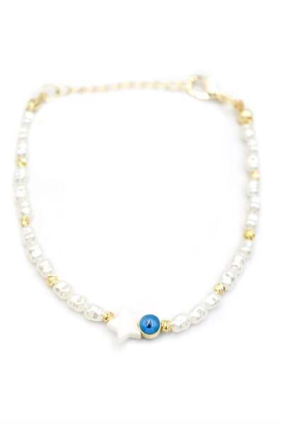 MENESSA سوار اللؤلؤة النجمية - أبيض