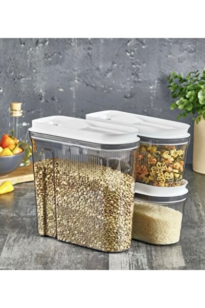 VİP AHMET حاوية تخزين طعام فاخرة شفافة مدخنة، مجموعة من 3 قطع (4 لتر + 2 لتر ...
