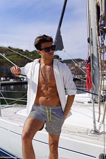 C&City Father Son Ψηφιακά εμπριμέ μαγιό σορτς C1155-c11019 Γκρι