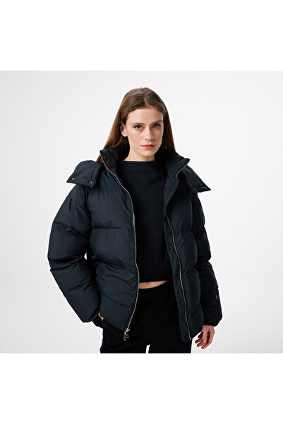 Converse Classic Kadın Kapüşonlu Siyah Şişme Mont