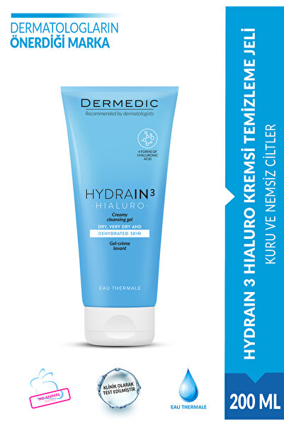 DERMEDIC Hydraın3 Kremsi Yıkama Jeli 200 Ml
