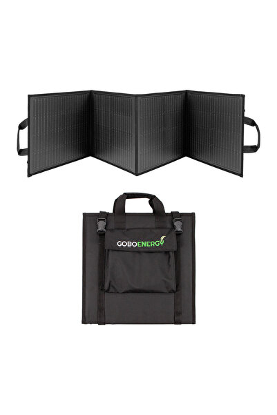 goboenergy 120W Katlanabilir Solar Panel Çanta | Siyah Renk | Taşınabilir Hız...