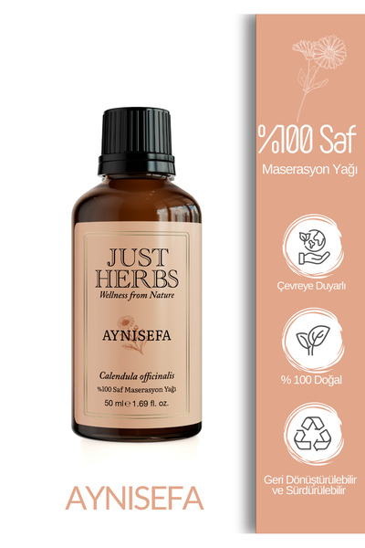 Just Herbs Aynısefa Yağı 50 ml %100 Saf Ve Doğal Calendula Officinalis Oil