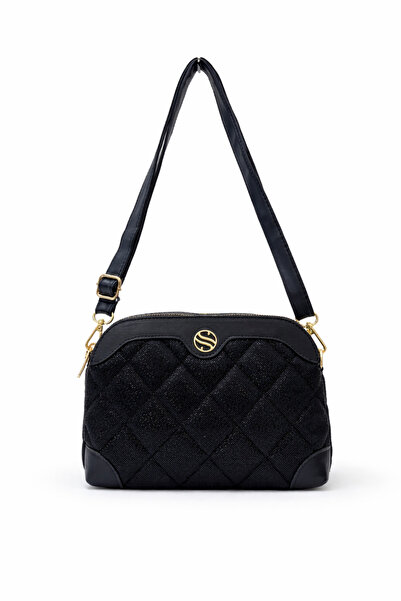 Sanmorris Ženska podesiva Sa ukrštenim bretelama crna mozaik torba na rame sa...