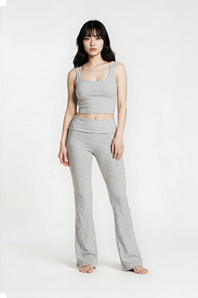 Ecrou Ecr Teen Elastic Waist Rib Pants