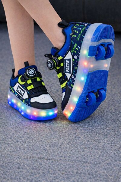 TÇ Tarz Çocuk Erkek Çocuk Işıklı Patenli Ayakkabı – Tekerlekli Kaykaylı Spor ...