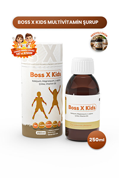 ASKO Boss X Kids - Kalsiyum, Magnezyum, L-Arjinin, Çinko, Vitamin D3 İçeren Ç...