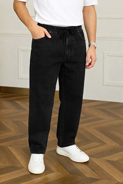 comstar Muške trendi ležerne Široke nogavice široke crne pantalone