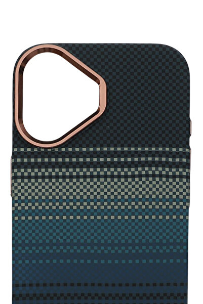 PiyasaSepeti حافظة بيكسل ويف لهاتف آيفون 16 بلون أزرق غامق