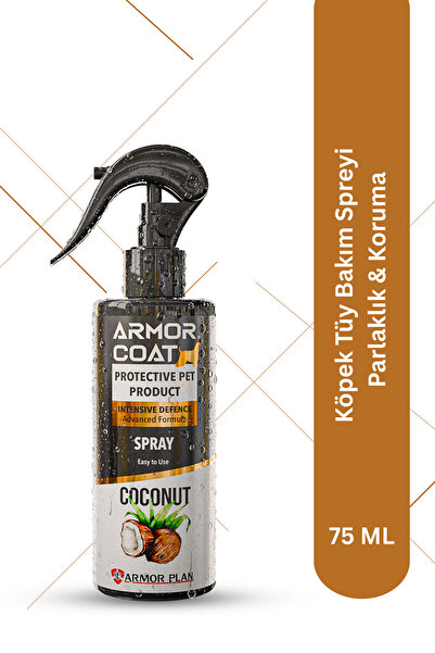 ARMOR COAT Köpek Tüy Bakım Spreyi, Köpek Parfümü Hindistan Cevizi Kokulu Parl...