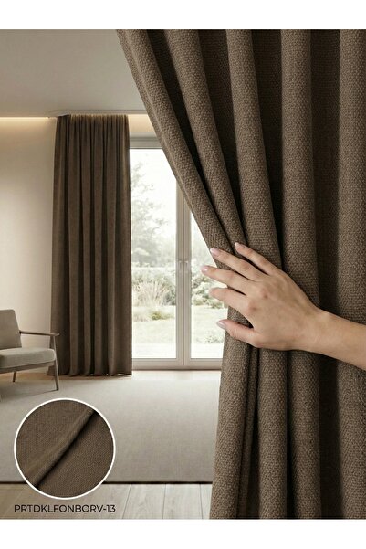 LEVENT ÖZEL PratikFon Armül Fon Perde 140en260boy Az Işık Geçiren Hazır Dikili