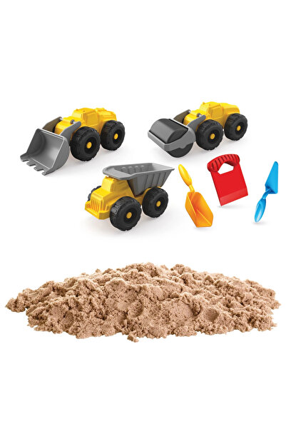 Doğan Oyuncak Dünyası Iş Makineleri Kum Seti (750 Gr.) - Art Craft Kinetik Kum Seti - Oyun Kumu - Art Sand Kumu