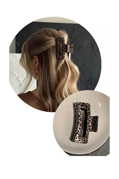 Vitastyle SMEĐE TONE Sa leopard dezenom PRAVOUGAONI KOPČA