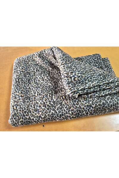 TEKSTİLCİ بطانية صوف مزدوجة مقاس 200×240 بنمط الفهد