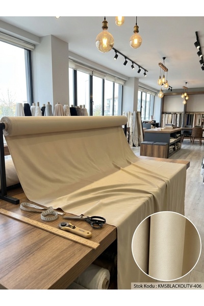 LEVENT ÖZEL Blackout Çift Taraflı Saten Dokuma Fon Kumaşı 100x300
