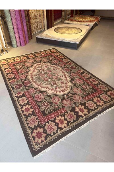 DOGANLAR ANTIQ El Dokuma 04 Old Rose Sandık'ta Saklı 1940 Moldova Yün Kilim