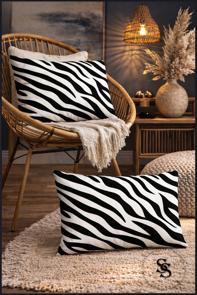 SasoHome Dom, slatki dom i zebra Sa deznom pravougaonik od 2 dela Navlaka za ...