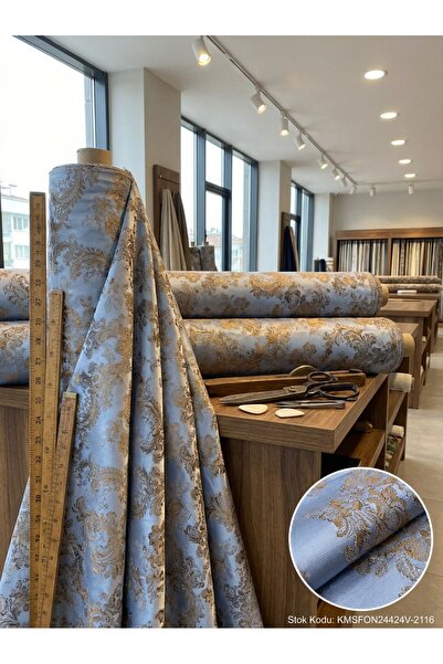 LEVENT ÖZEL Jakar Desenli Dokuma Fon Perdelik Kumaş 100en300boy