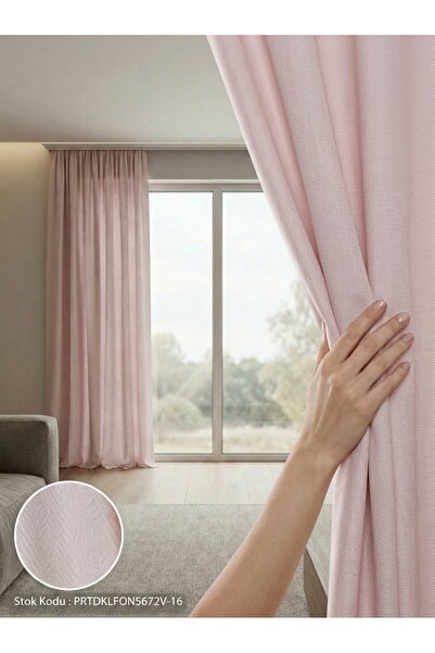 LEVENT ÖZEL PratikFon Armül Fon Perde 140x260 cm Az Işık Geçiren Hazır