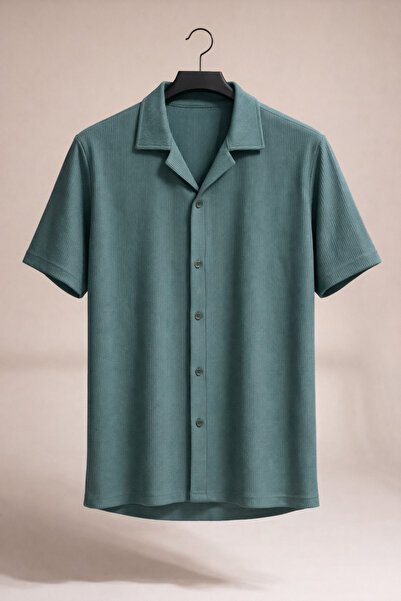 BAROS Örme Kumaş Apaş Yaka Gömlek