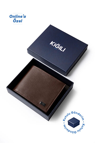 Kiğılı Patterned Card Holder Wallet with Money Compartment and Gift Box