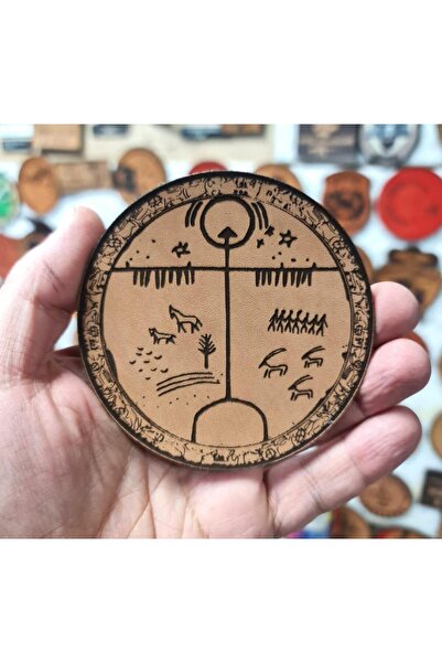 Seyhan Askeri Malzeme TENGRİ Gök Tanrı - Deri Peç - Arma - Türk Mitolojisi - Leather Patch