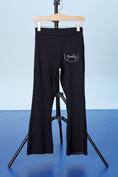 Cansın Mini Black Beauty Summer Embroidered Spanish Leg Girl's Tights 18178