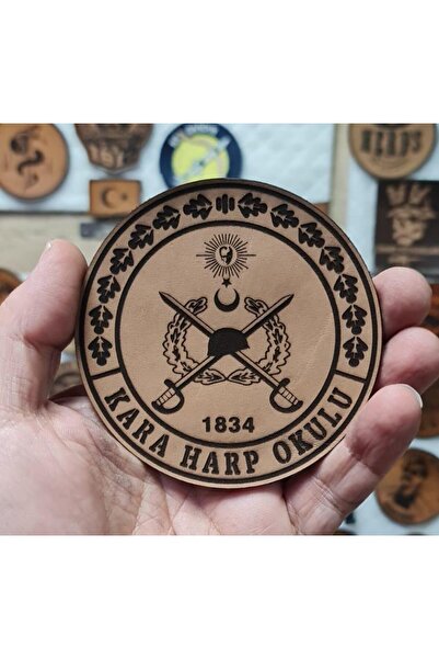 Seyhan Askeri Malzeme KARA HARP OKULU Deri PEÇ - Arma - Leather Patch
