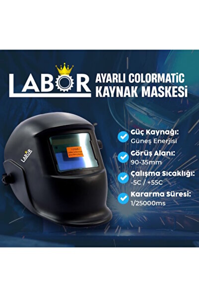 LABOR Colormatic Kaynak Maskesi BY-350E
