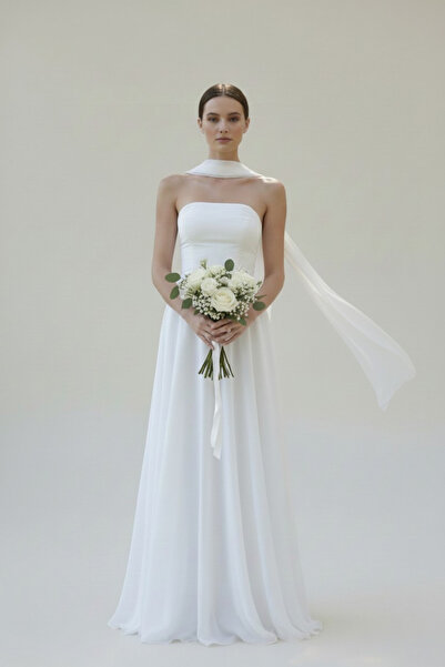 ENDAMIM Сватбена рокля за годеж Вечерна рокля за фотосесия на открито Рокля б...