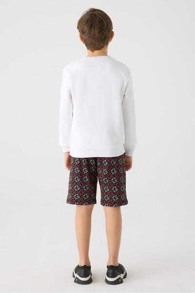 Guess BG Store Erkek Çocuk Beyaz Sweatshirt