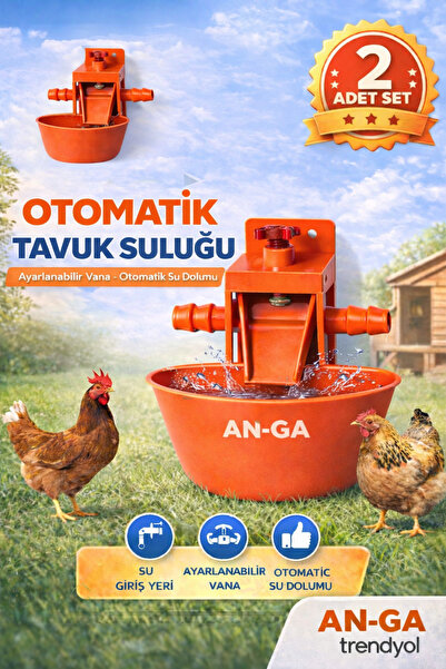 AN-GA AVM Otomatik Akıllı Tavuk Civciv Suluğu 2 Adet Ördek, Hindi, Güvercin, ...