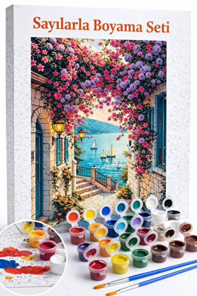 Aren Design Sayılarla Boyama Çerçeveli Hobi Seti Numaralı Tuval Fırça Boya Da...