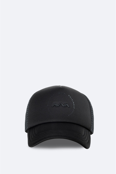 Avva Men's Black Printed Hat A51Y9210