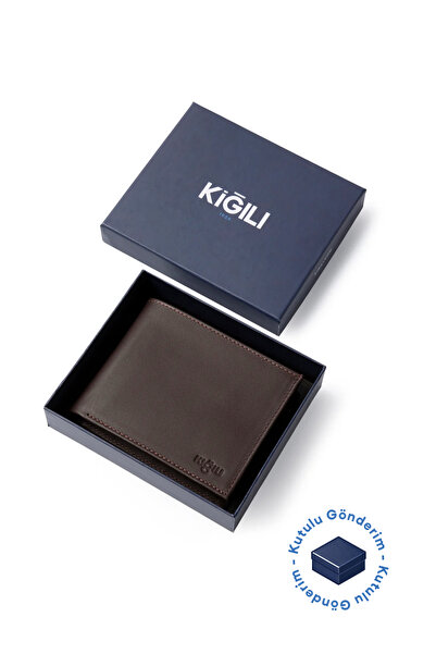 Kiğılı محفظة جلدية مع صندوق هدايا وحامل بطاقات مسطح