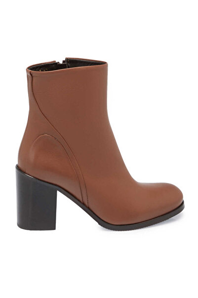 Tergan Kahverengi Hakiki Deri Kadın Klasik Bot - K24K1BT67649-G36